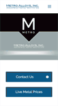Mobile Screenshot of metroalloysinc.com